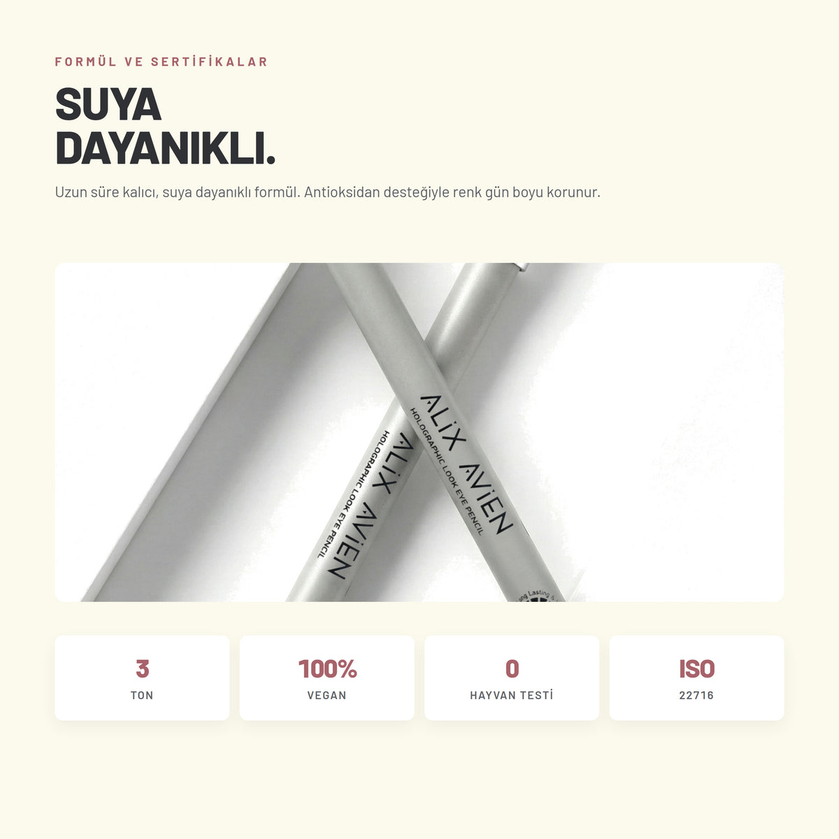 Suya Dayanıklı Göz Kalemi - Holografik Işıltılı | Alix Avien