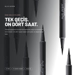 Alix Avien Inkliner Eyeliner ürün tanıtım görseli - Yüksek pigmentli formül tek hamlede yoğun ve keskin bir renk bırakır.