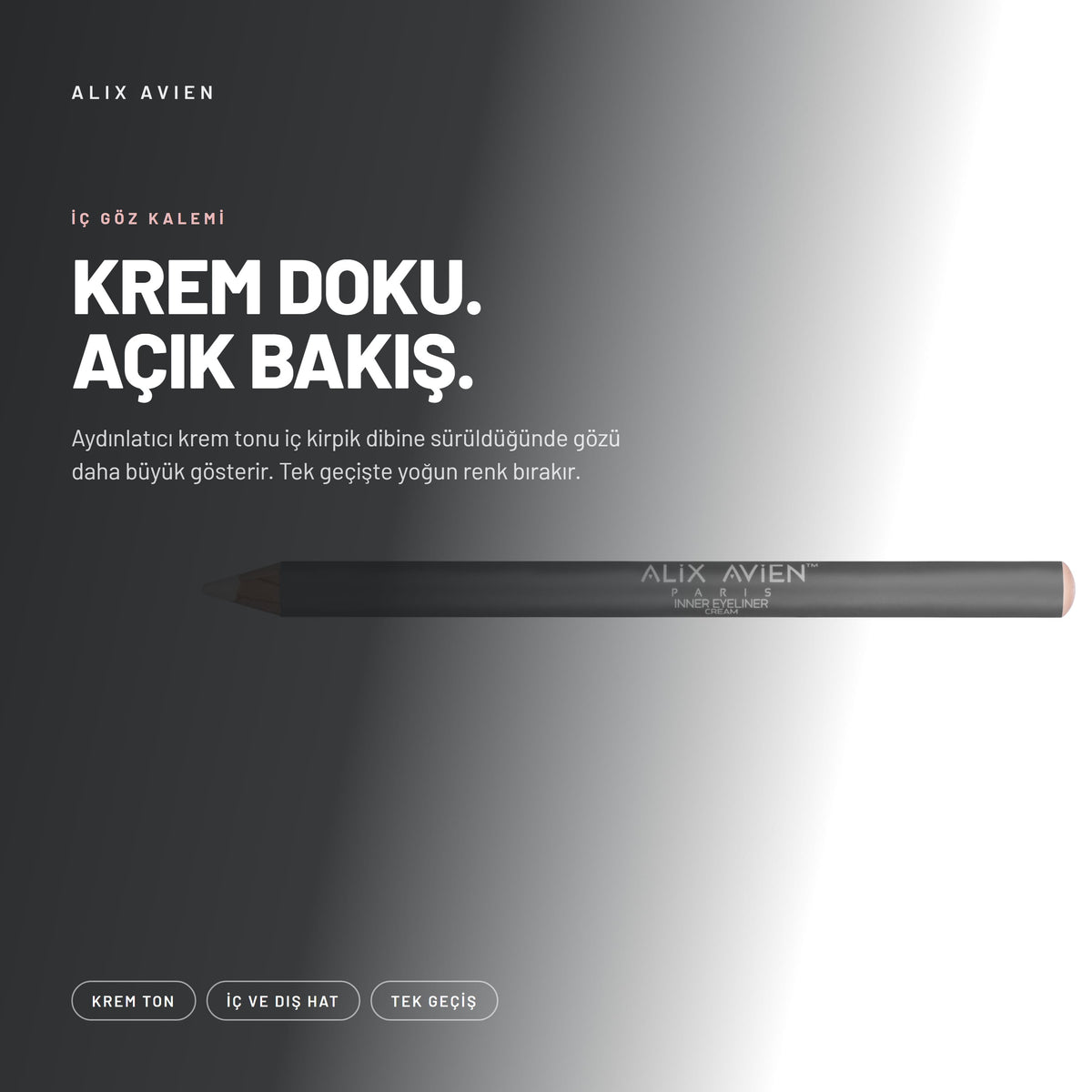 Inner Eyeliner Cream - Aydınlatıcı Etkili Kremsi Göz Kalemi | Alix Avien