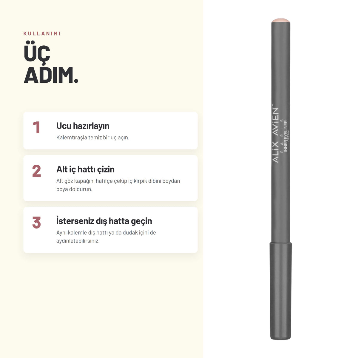 Inner Eyeliner Cream - Aydınlatıcı Etkili Kremsi Göz Kalemi | Alix Avien