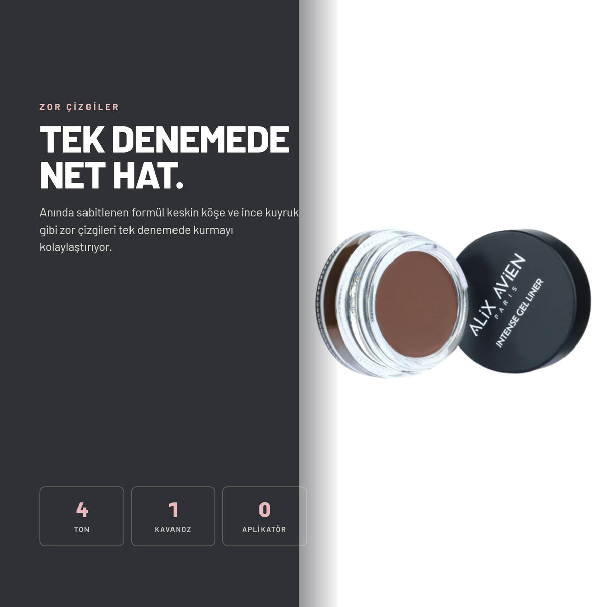 Mat Bitişli, Suya Dayanıklı Jel Eyeliner | Intense Gel Liner