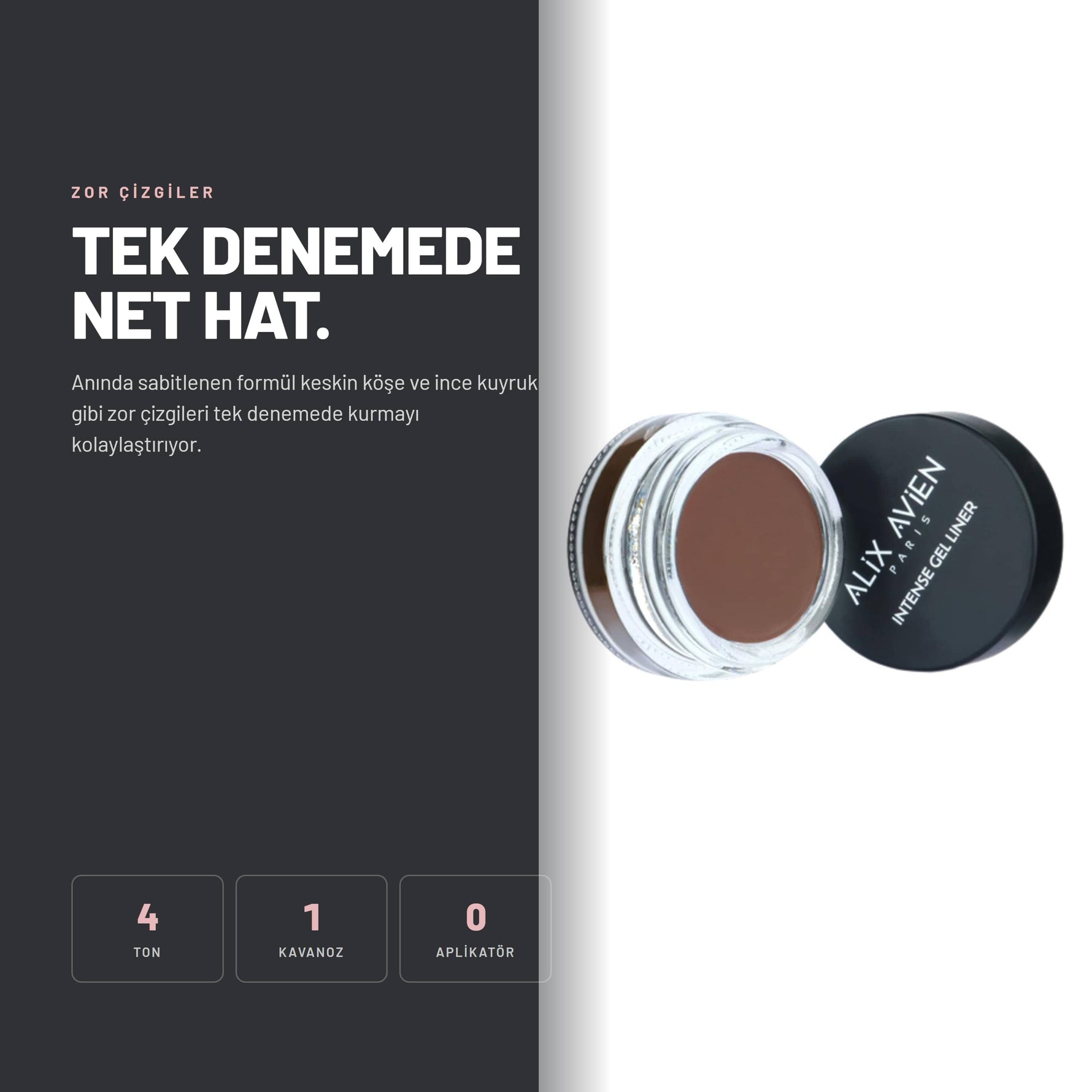 Mat Bitişli, Suya Dayanıklı Jel Eyeliner | Intense Gel Liner