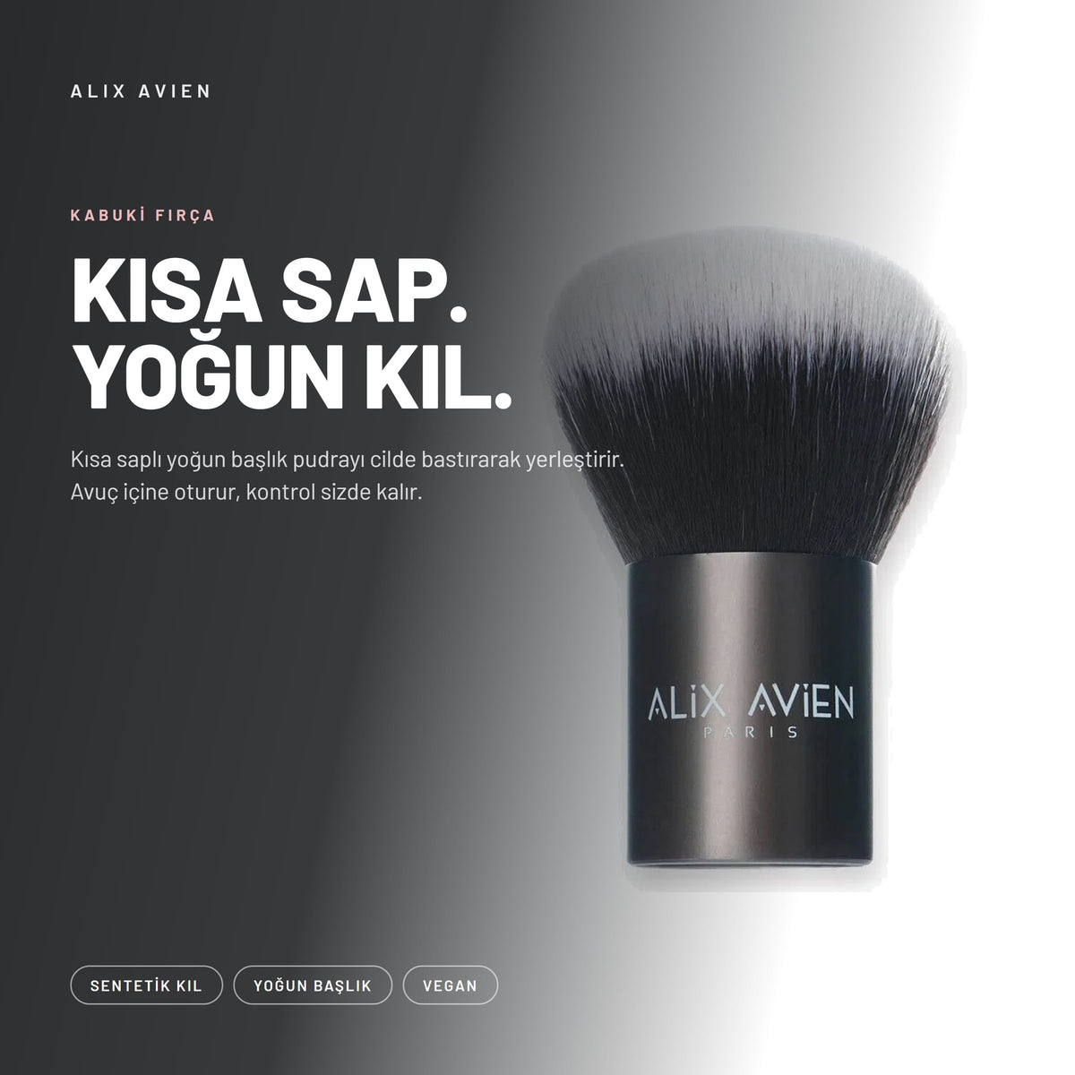 Kabuki Pudra Fırçası - Kusursuz Mat Bitiş | Alix Avien