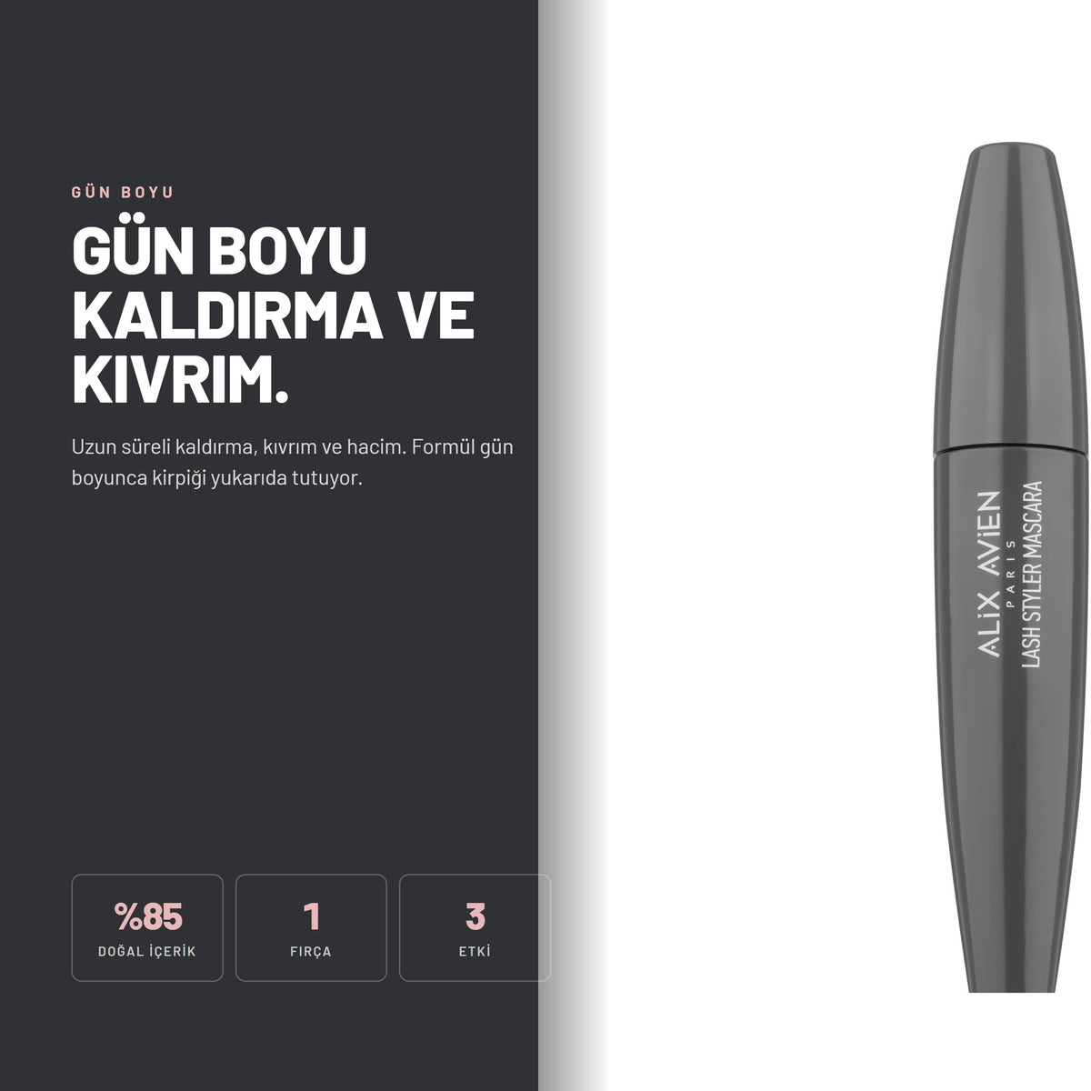 Lash Styler Mascara - Takma Kirpik Etkili Hacimli Maskara | Alix Avien