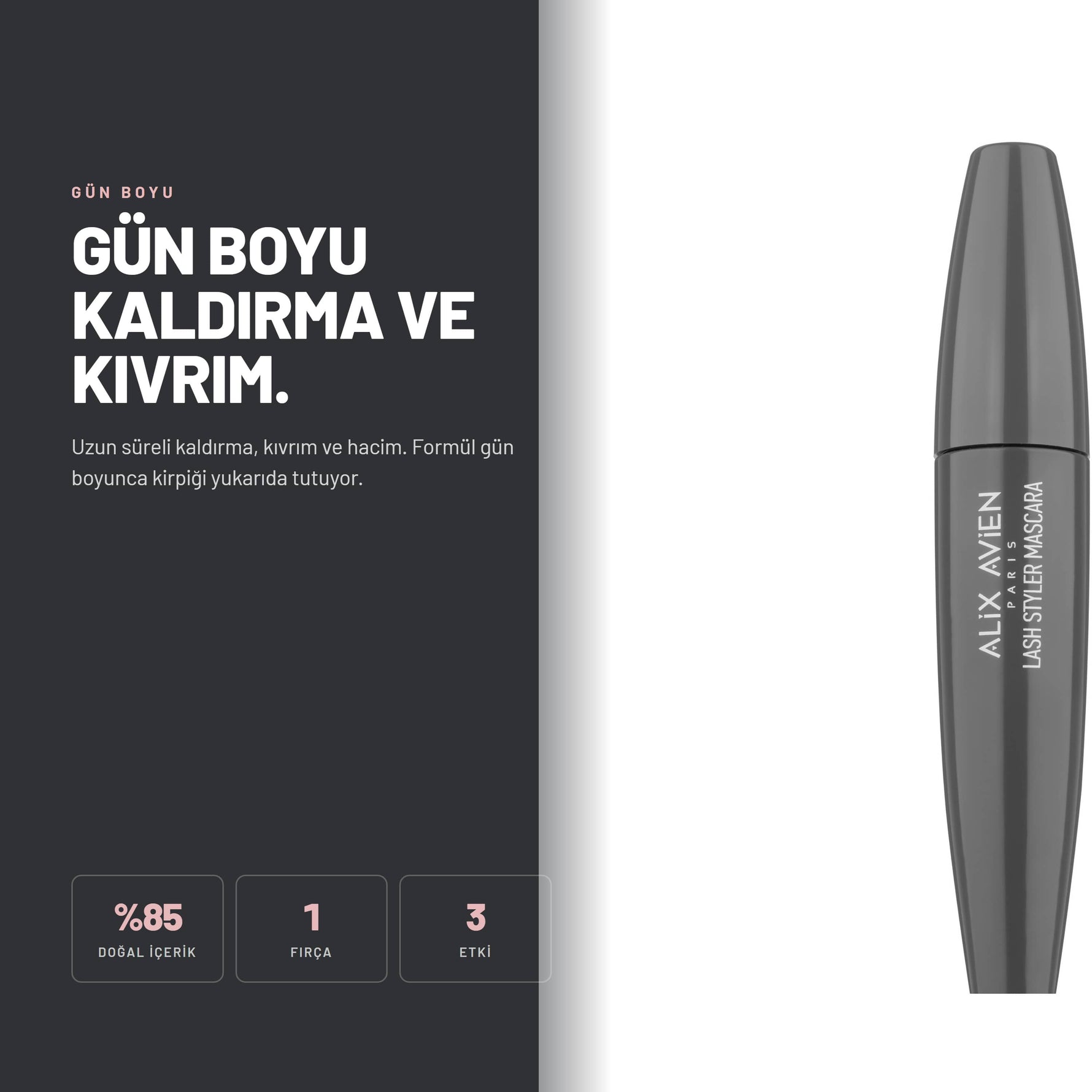 Lash Styler Mascara - Takma Kirpik Etkili Hacimli Maskara | Alix Avien