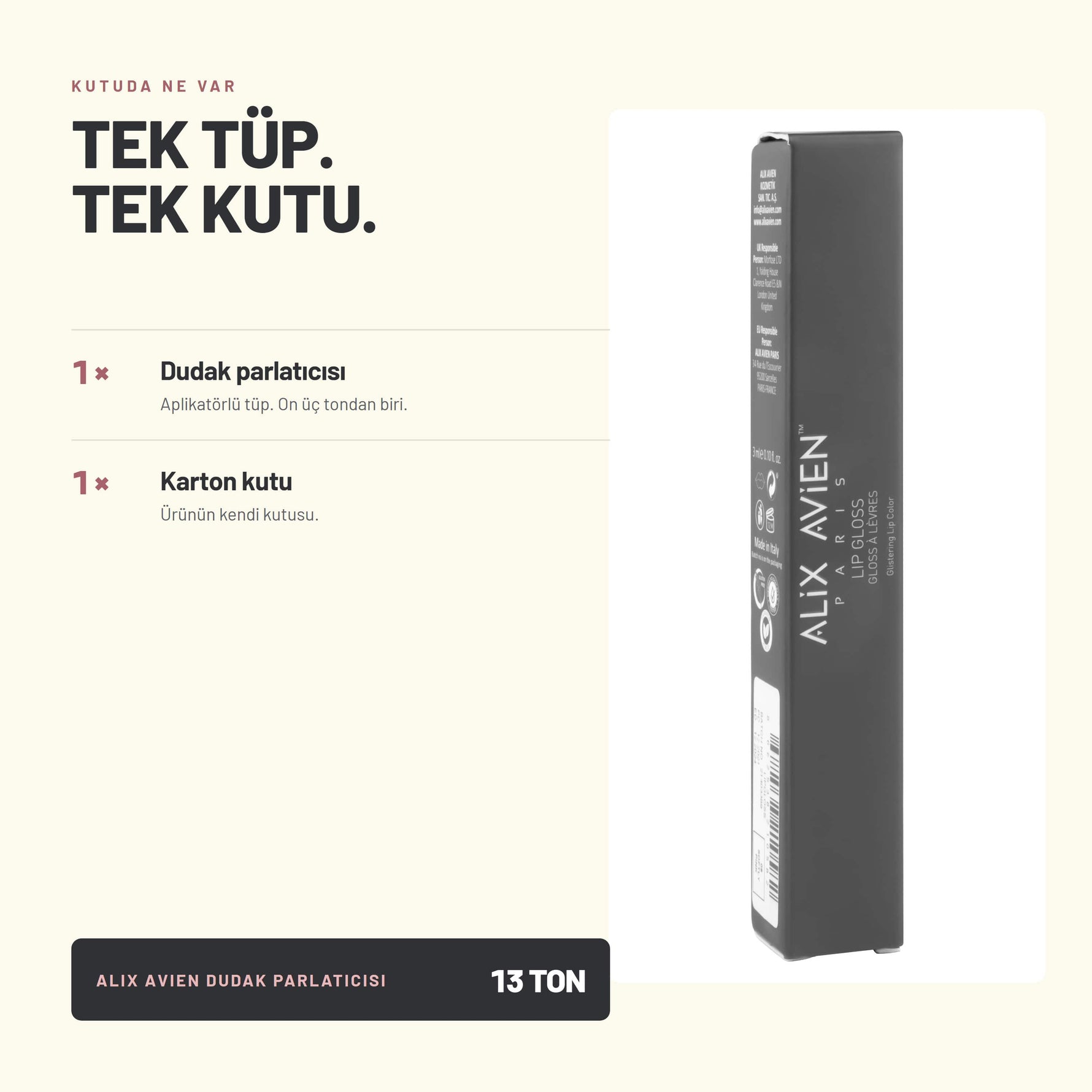 Lipgloss - Nemlendirici ve Dolgunlaştırıcı Dudak Parlatıcısı | Alix Avien