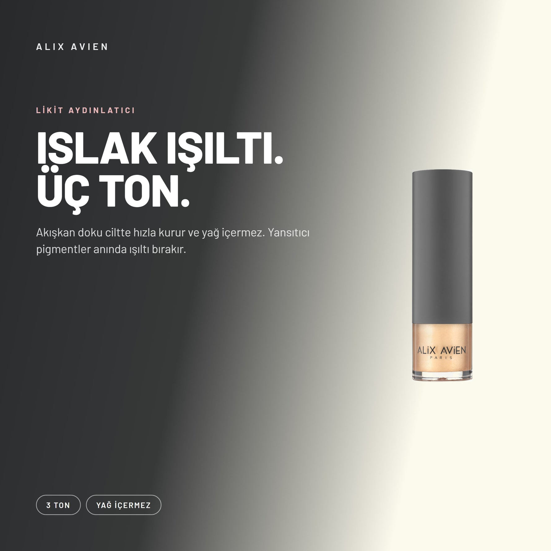 Liquid Highlighter - Itır ve Hindistan Cevizi Yağlı Likit Aydınlatıcı | Alix Avien