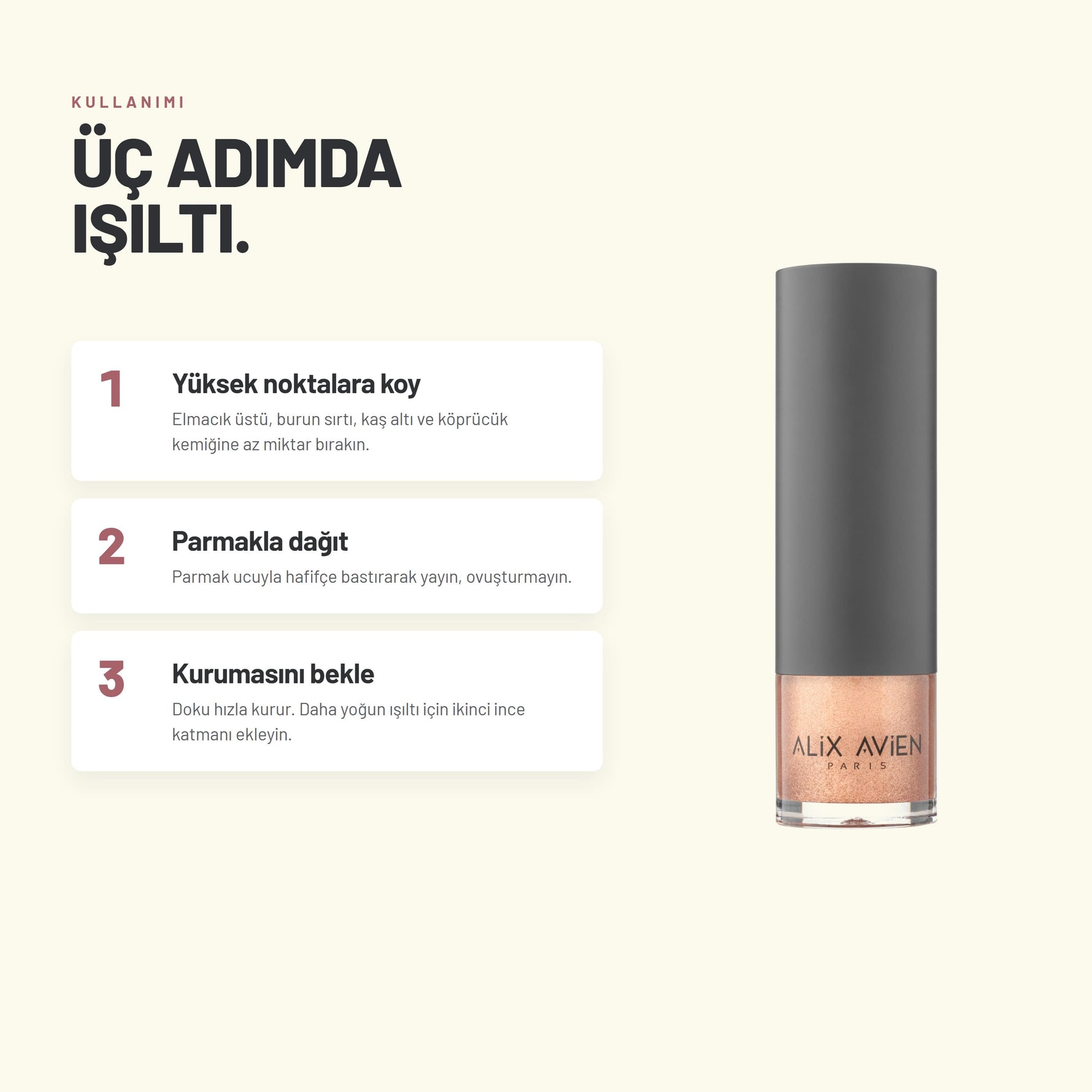 Liquid Highlighter - Itır ve Hindistan Cevizi Yağlı Likit Aydınlatıcı | Alix Avien