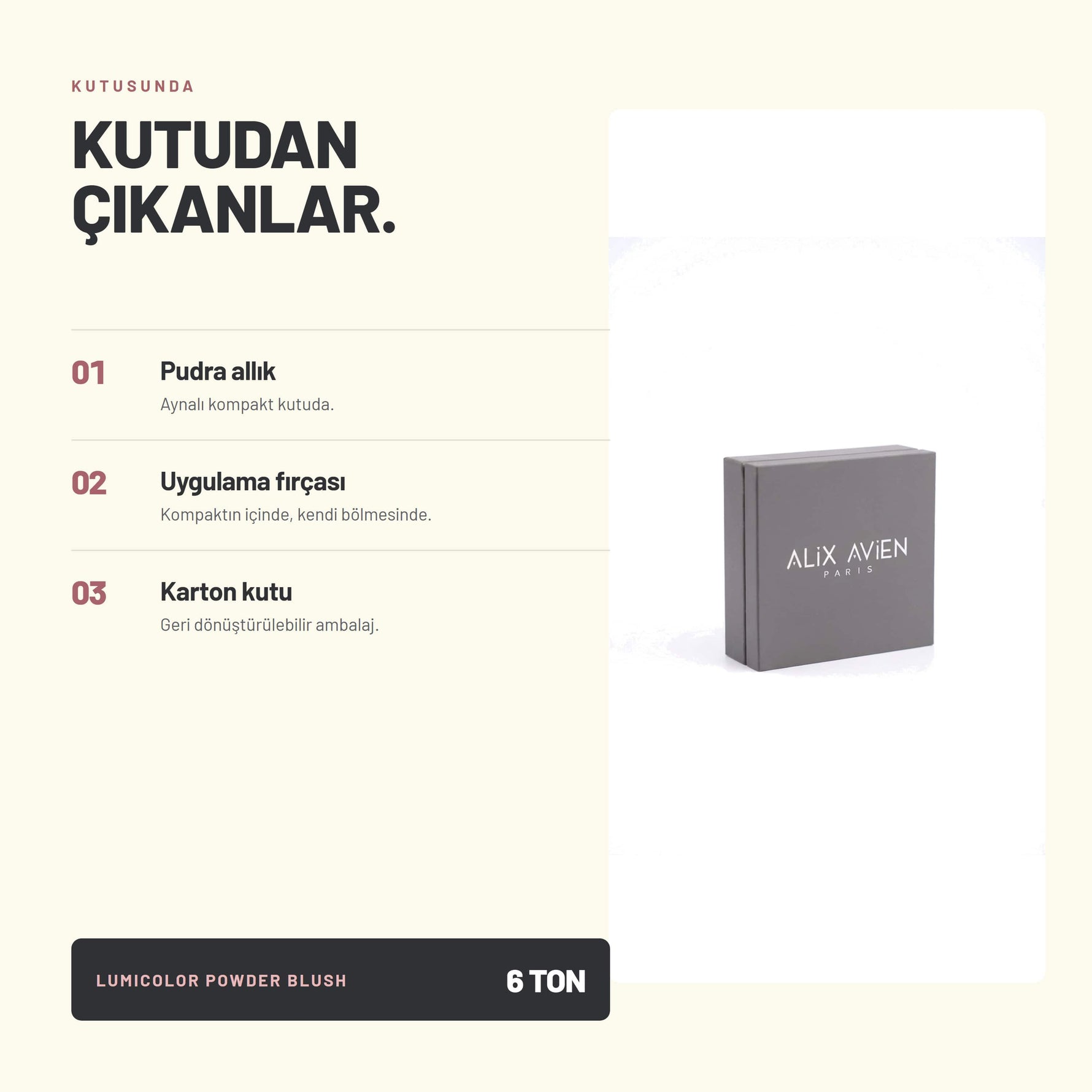 Lumi Color Powder Blush - Yoğun Pigmentli Toz Allık | Alix Avien