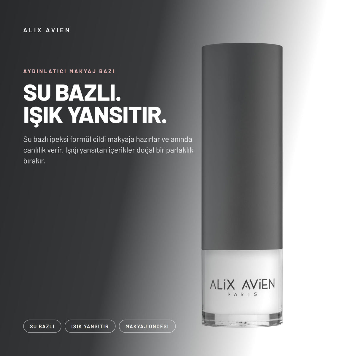 Parlak Cilt Görünümlü Su Bazlı Makyaj Bazı | Luminios Face Primer