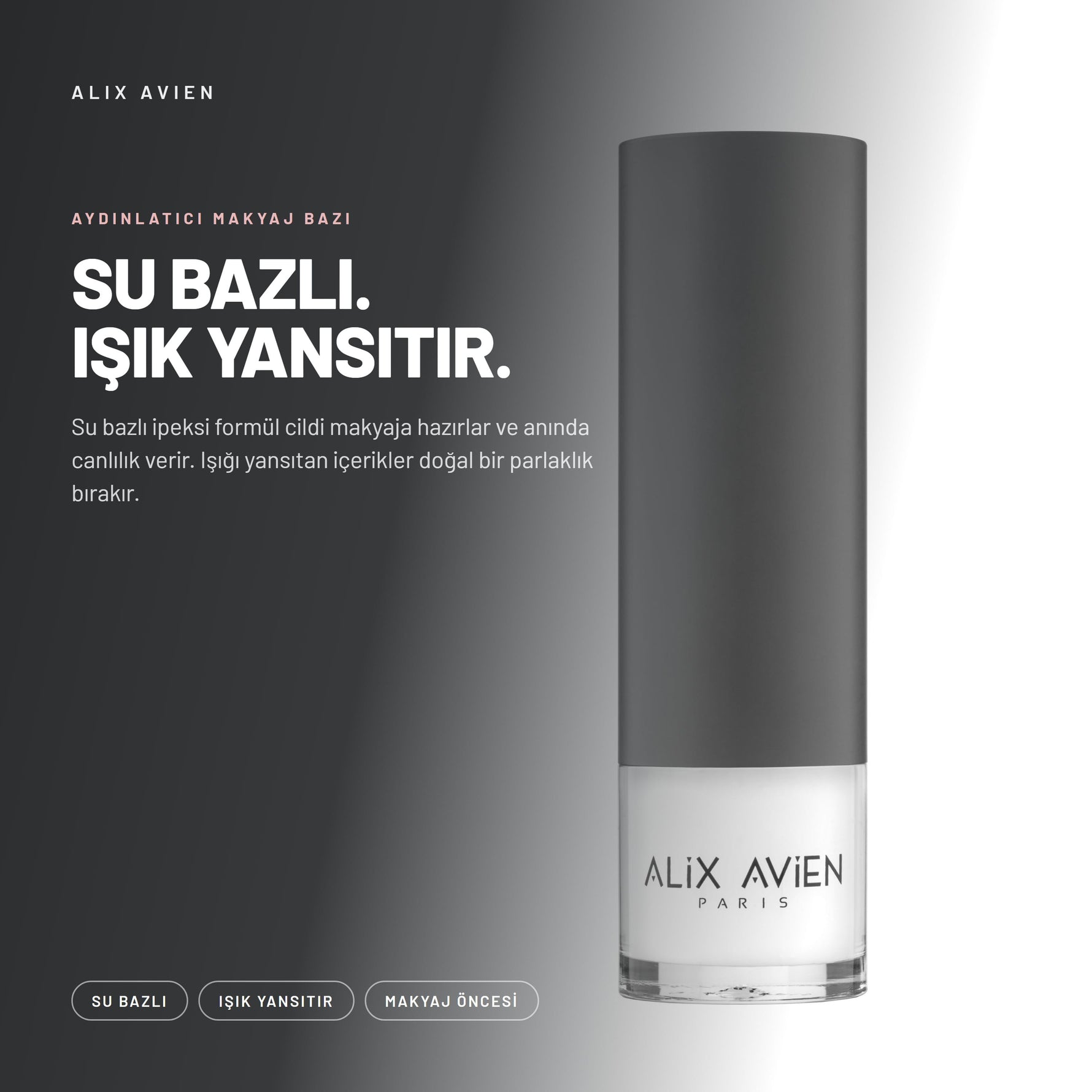 Parlak Cilt Görünümlü Su Bazlı Makyaj Bazı | Luminios Face Primer