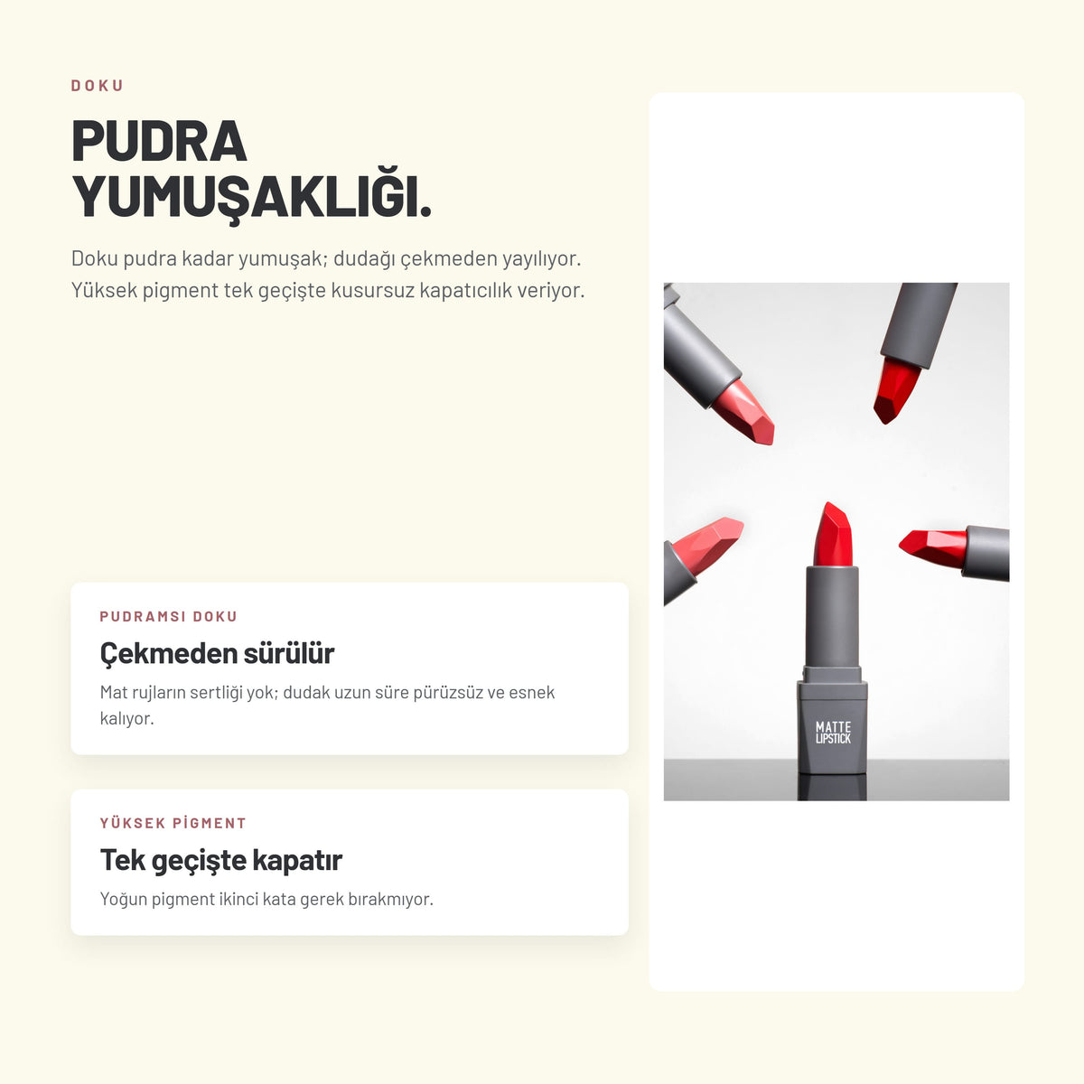 Matte Lipstick - Nemlendirici Mat Ruj | Alix Avien