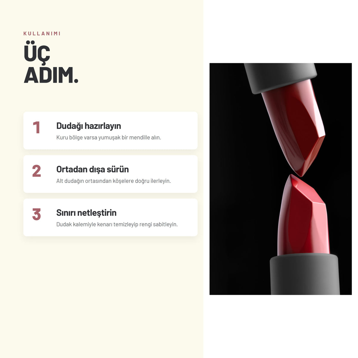Matte Lipstick - Nemlendirici Mat Ruj | Alix Avien