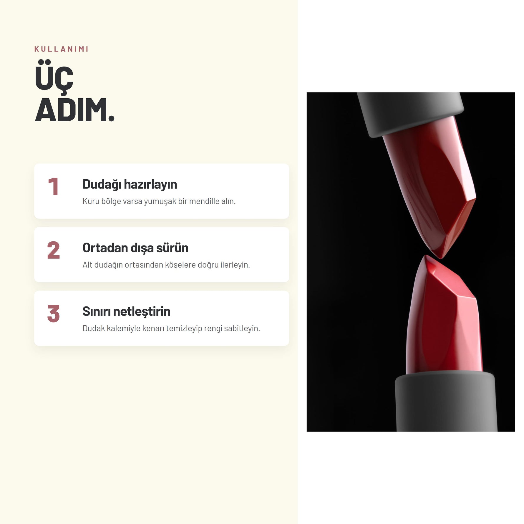Matte Lipstick - Nemlendirici Mat Ruj | Alix Avien