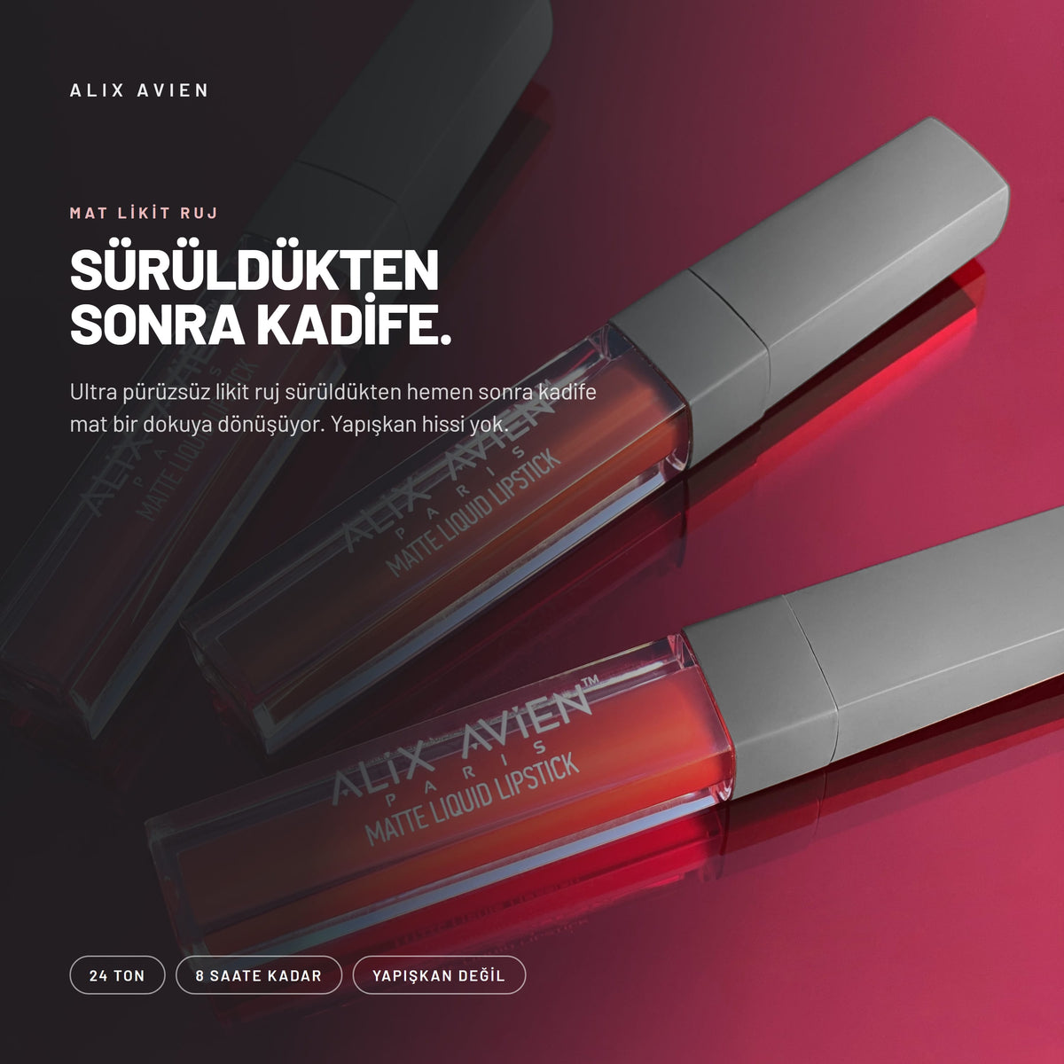 Matte Liquid Lipstick - Mat Likit Ruj | Alix Avien
