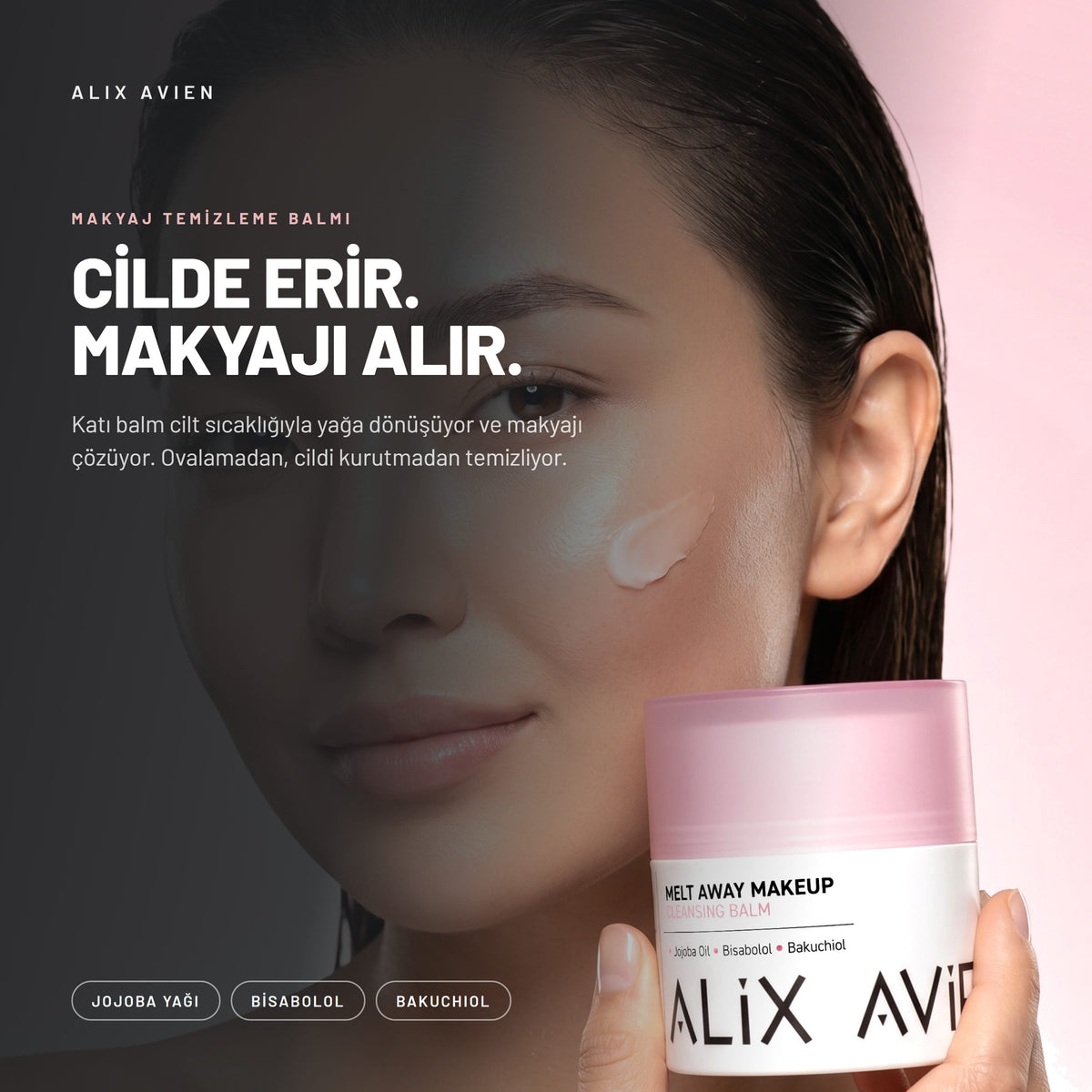 Makeup Cleansing Balm - Eriyebilen Besleyici Makyaj Temizleme Balmı | Alix Avien 