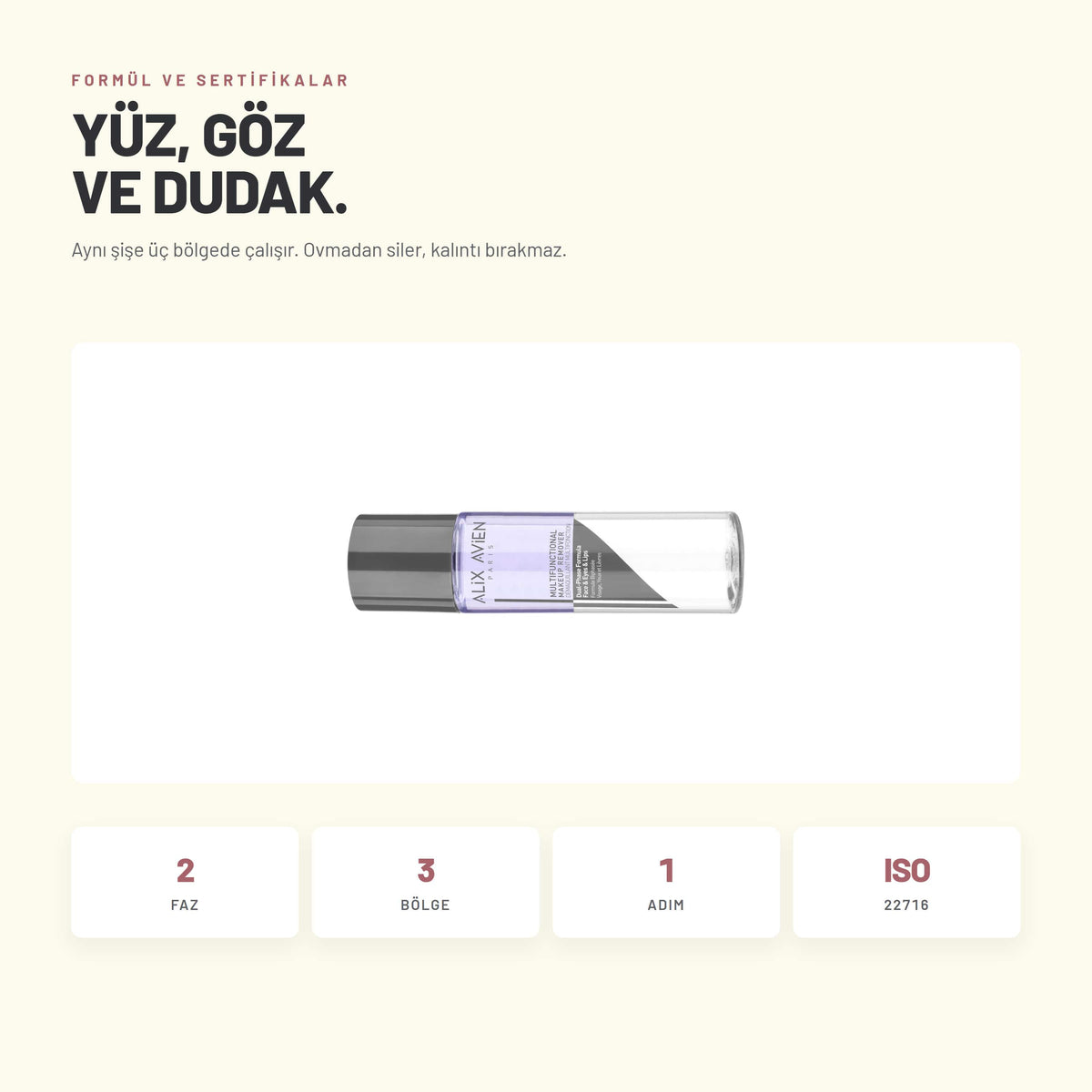 Çift Fazlı Çok Amaçlı Makyaj Temizleyici