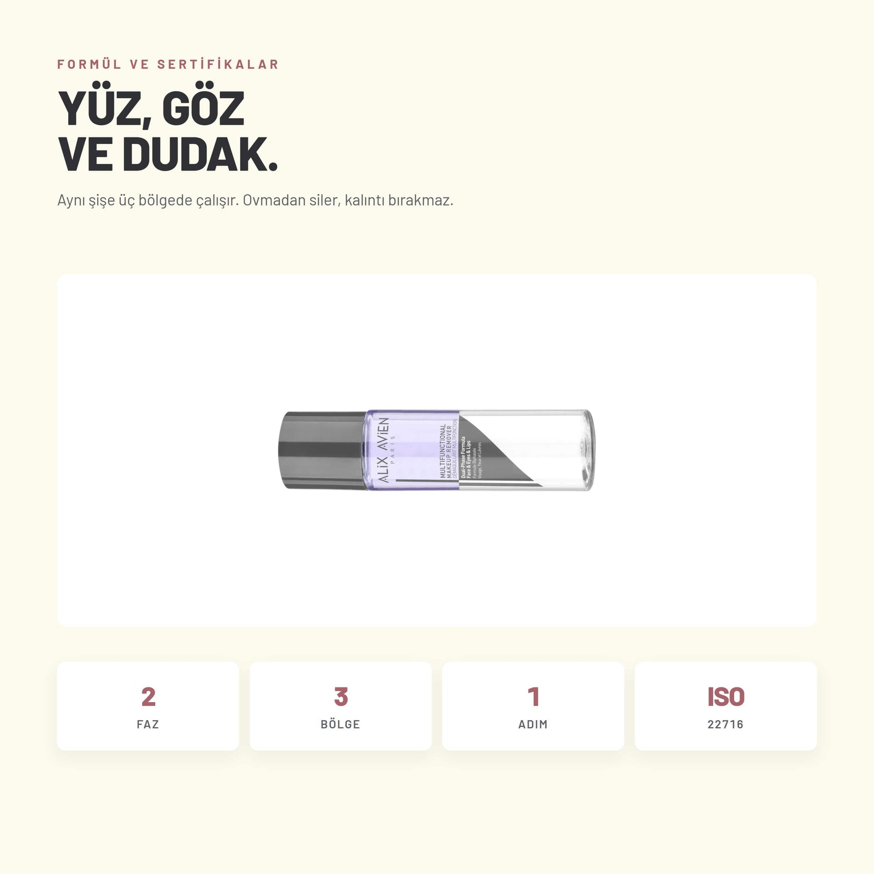 Çift Fazlı Çok Amaçlı Makyaj Temizleyici