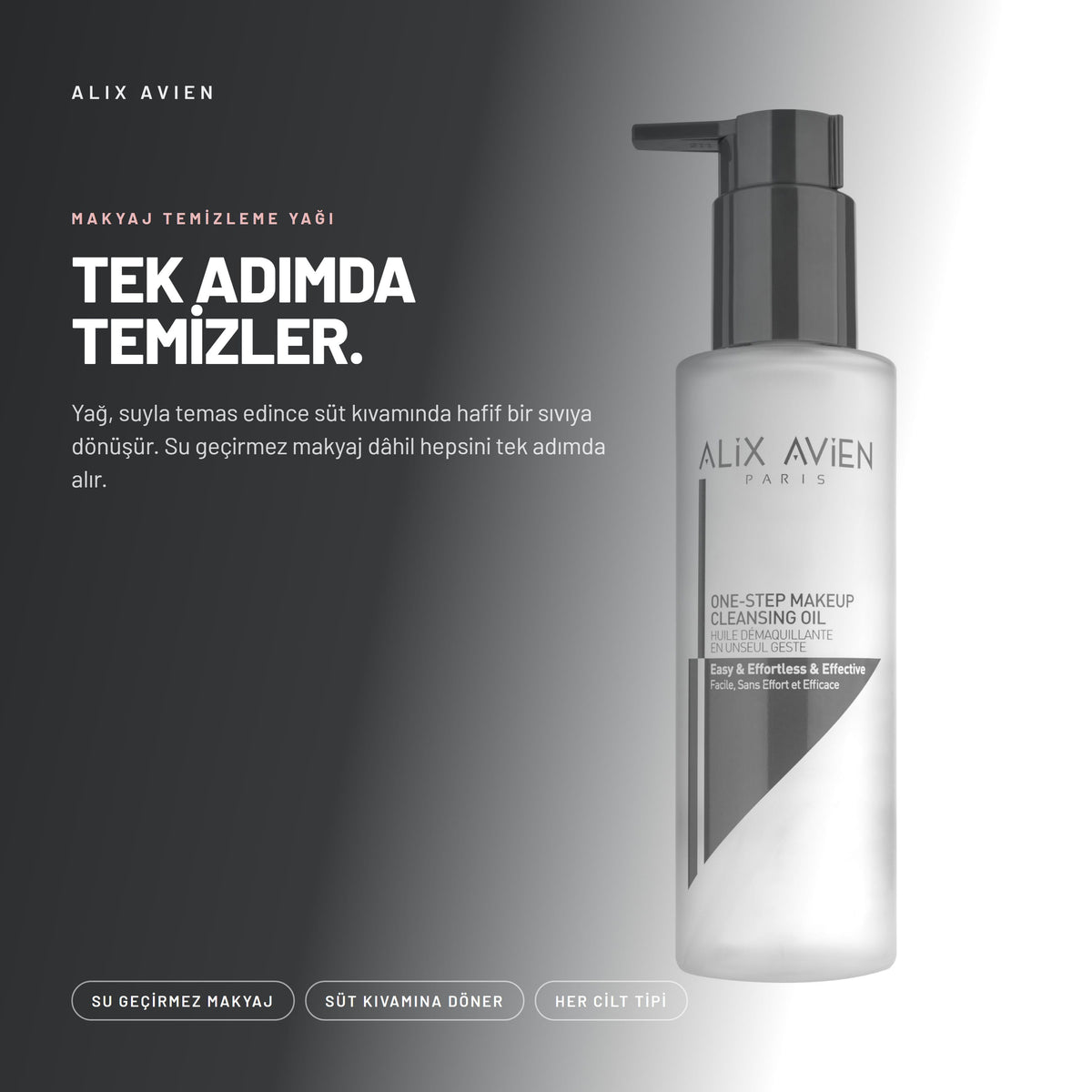 Makyaj Temizleme Yağı - Tek Adımda Arındırır | Alix Avien