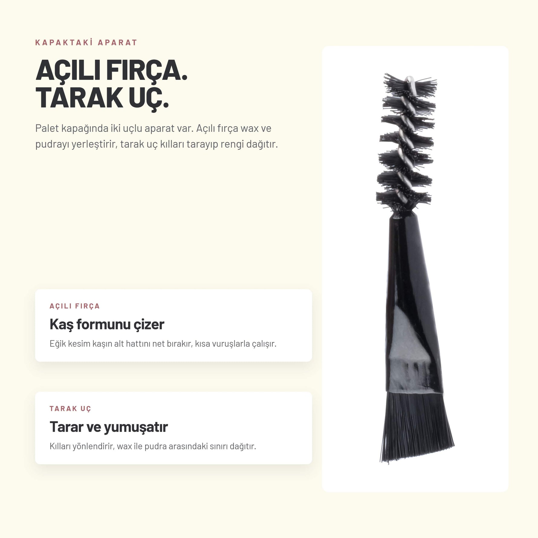 Fix Brow Palette - Belirginleştirici Kaş Pudrası ve Vaks Paleti | Alix Avien