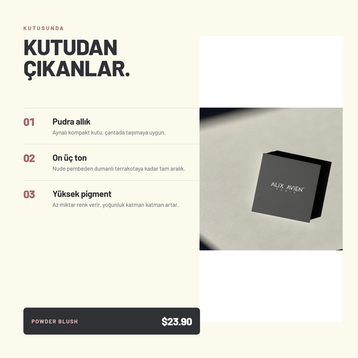 Powder Blush - İpeksi Pudra Allık | Alix Avien