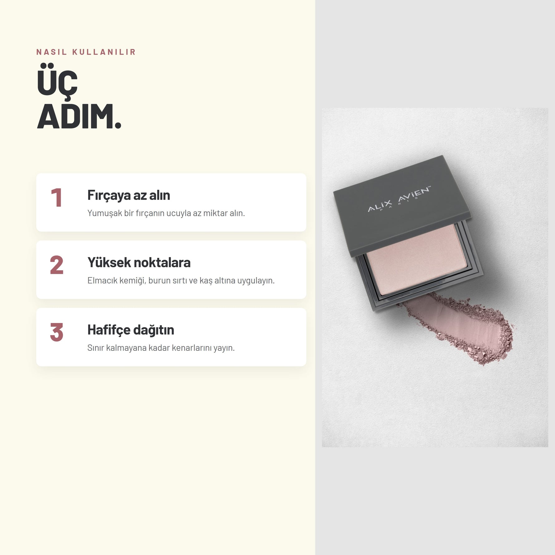 Powder Highlighter - Canlı ve Parlak Toz Aydınlatıcı | Alix Avien