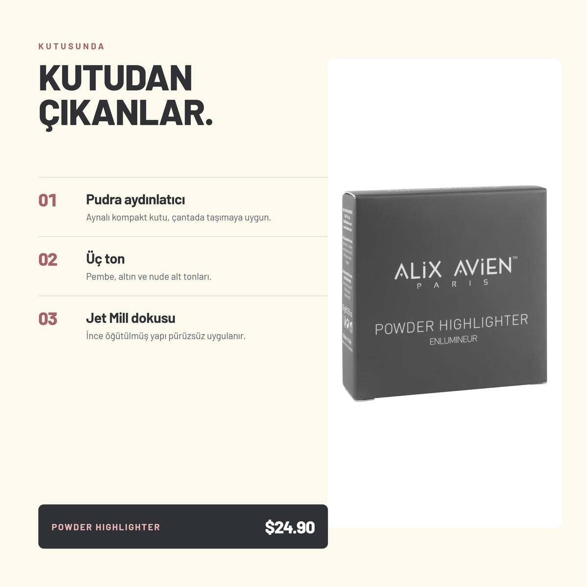Powder Highlighter - Canlı ve Parlak Toz Aydınlatıcı | Alix Avien
