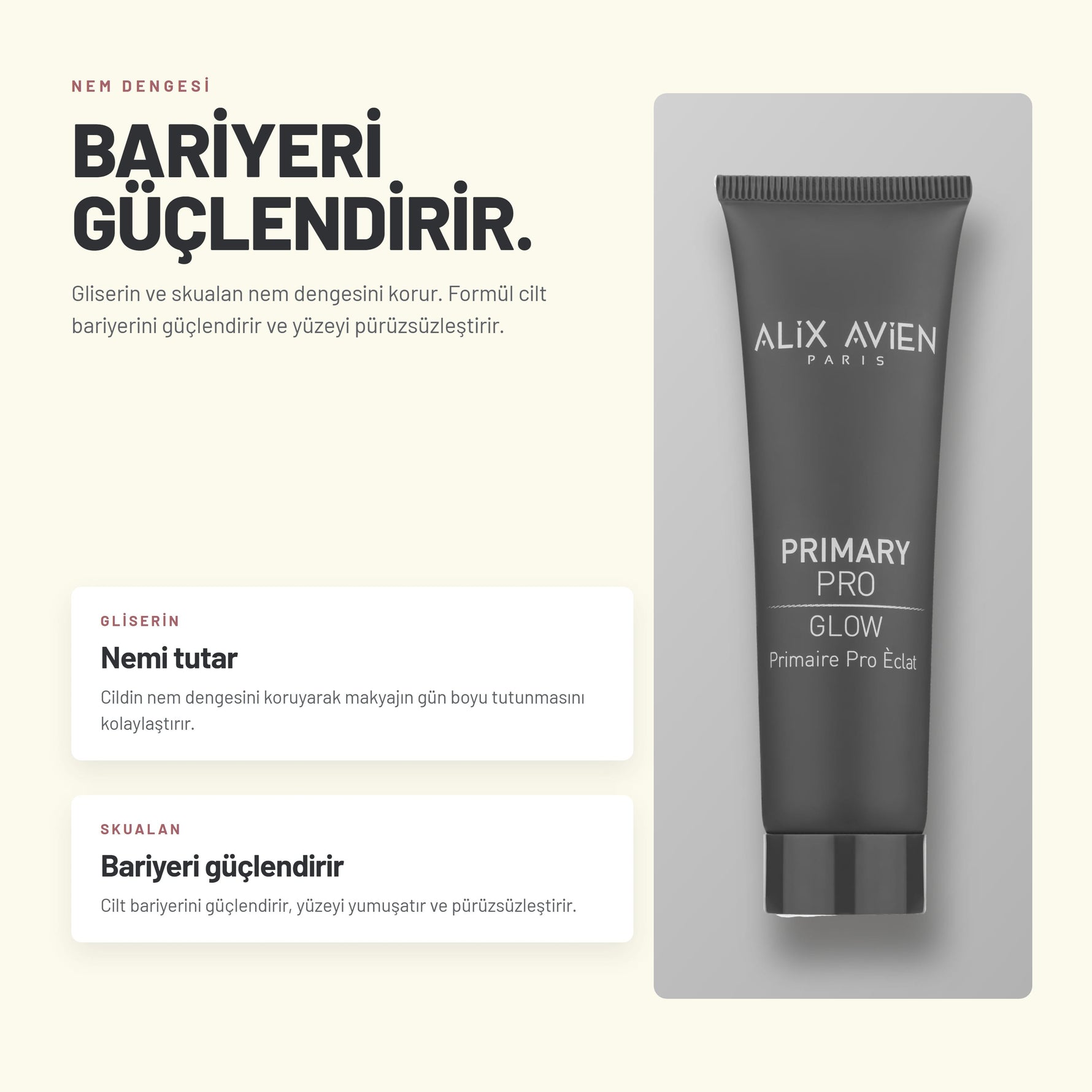 Primary Pro Glow - Işıltı Veren Nemlendirici Makyaj Bazı | Alix Avien
