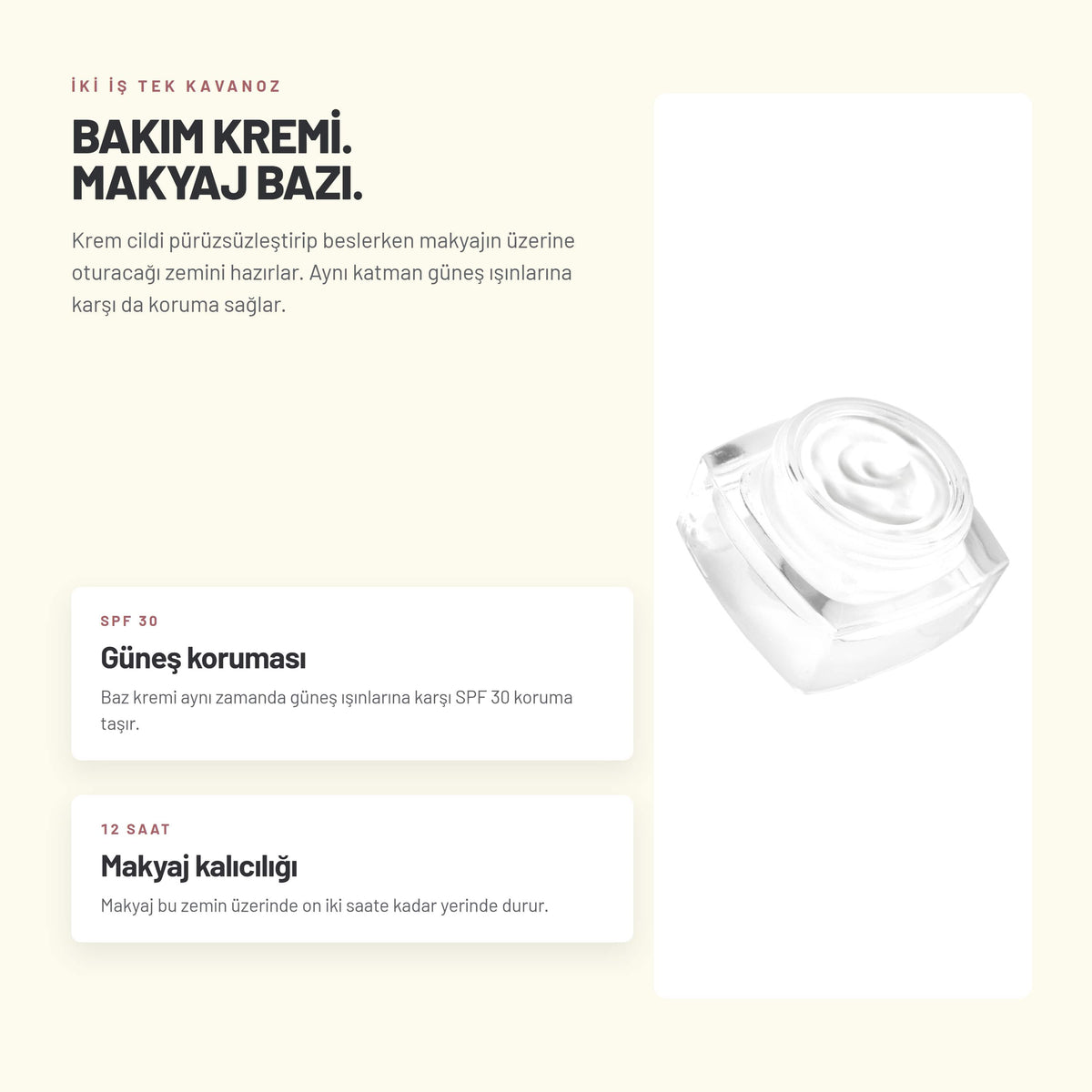Gençleştirici Makyaj Bazı ve SPF 30 | Rejuvenating Face Base Cream