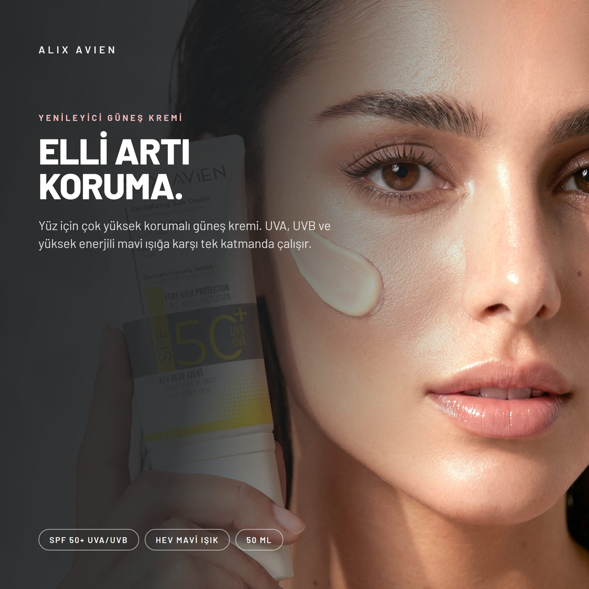 Revitalizing Sun Cream Anti Dark Spots - Leke Karşıtı SPF50+ Güneş Kremi | Alix Avien 
