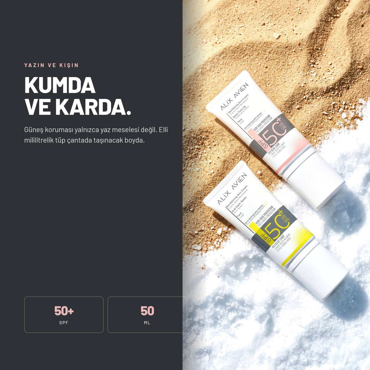 Revitalizing Sun Cream Anti Dark Spots - Leke Karşıtı SPF50+ Güneş Kremi | Alix Avien 