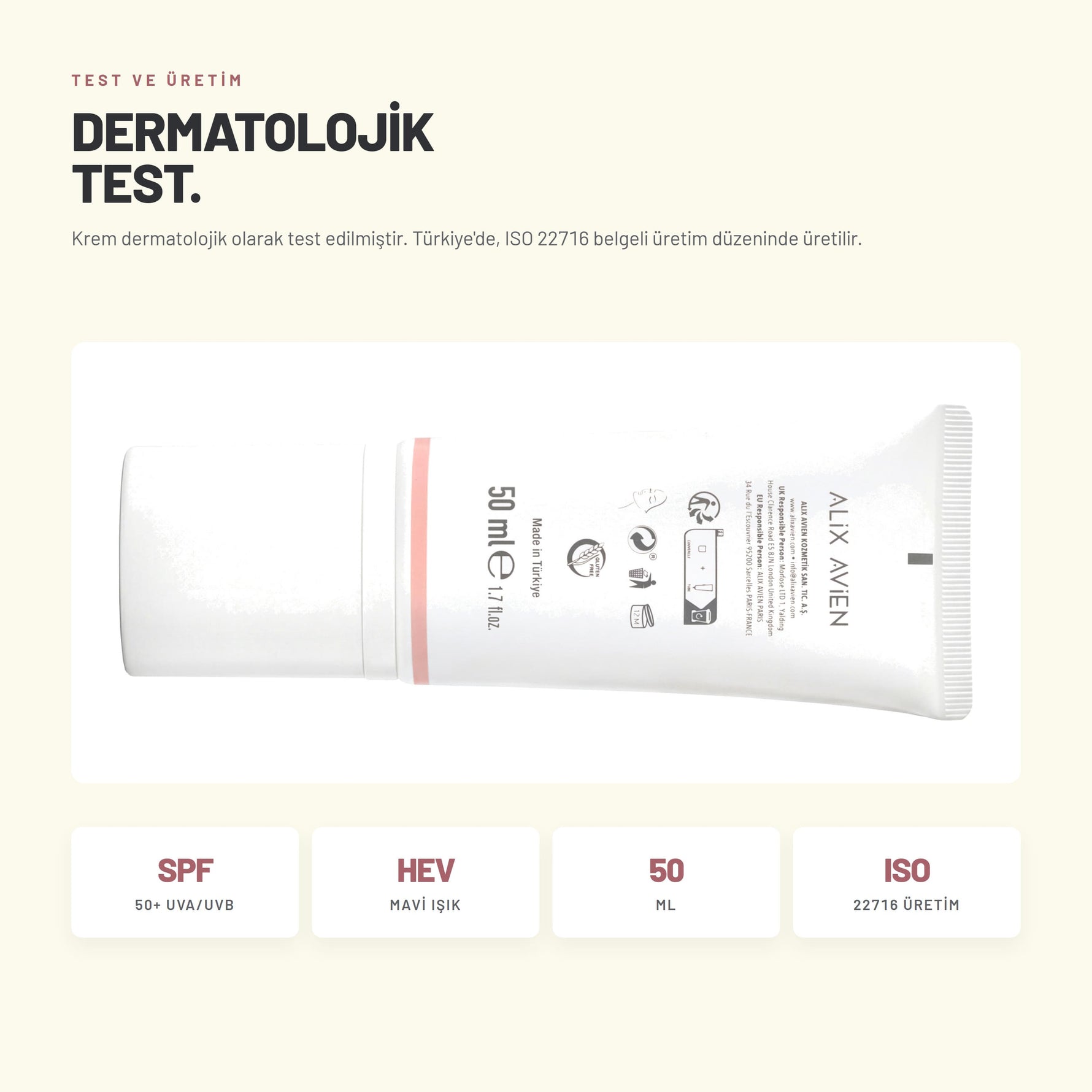 Revitalizing Sun Cream Dewy Tone Up - Aydınlık Görünüm SPF50+ Güneş Kremi | Alix Avien 