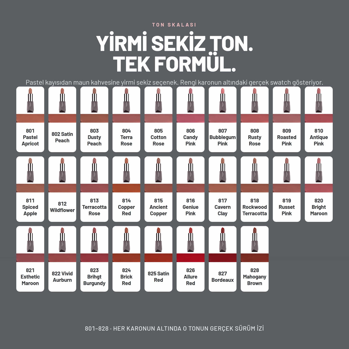 Nemlendirici Saten Bitişli Yarı Mat Ruj - Satin Touch Lipstick | Alix Avien
