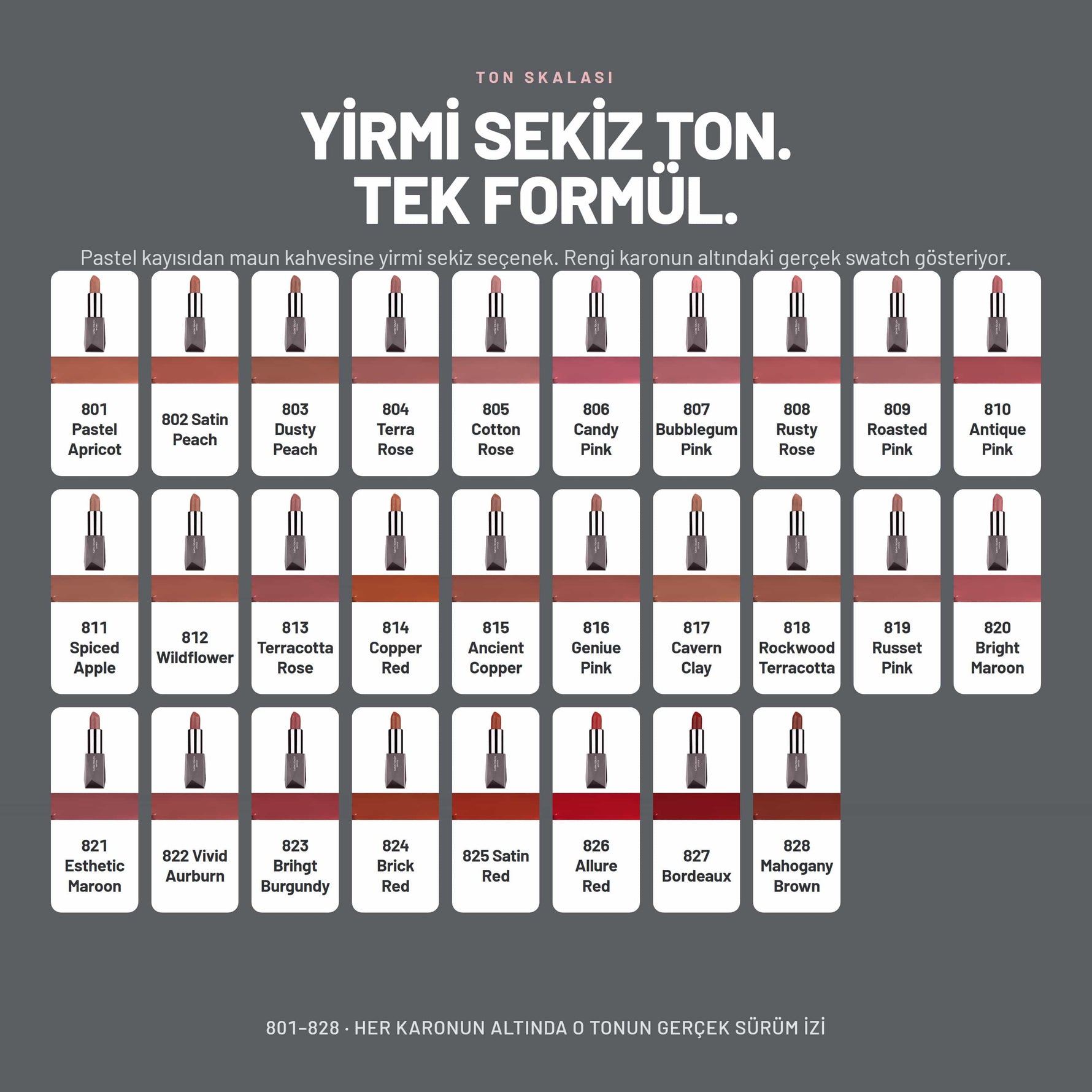 Nemlendirici Saten Bitişli Yarı Mat Ruj - Satin Touch Lipstick | Alix Avien