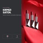 Nemlendirici Saten Bitişli Yarı Mat Ruj - Satin Touch Lipstick | Alix Avien