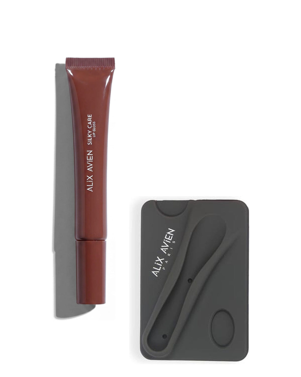 Dudak Parlatıcısı ve Ruj Bölmeli Telefon Kılıfı Seti - Silky Care Lipgloss + Silicon Case