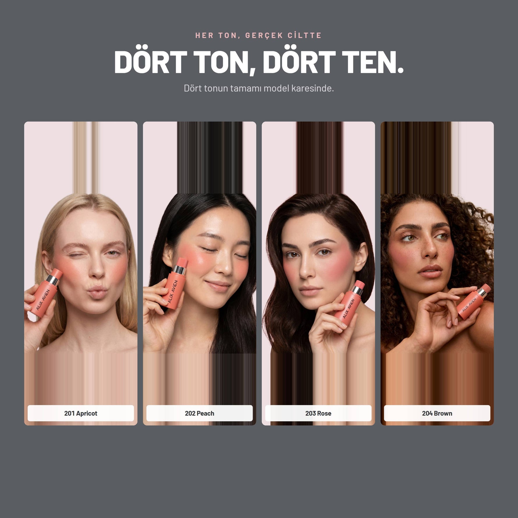 Stick Blush - Nemlendirici Saten Bitişli Stick Allık | Alix Avien 