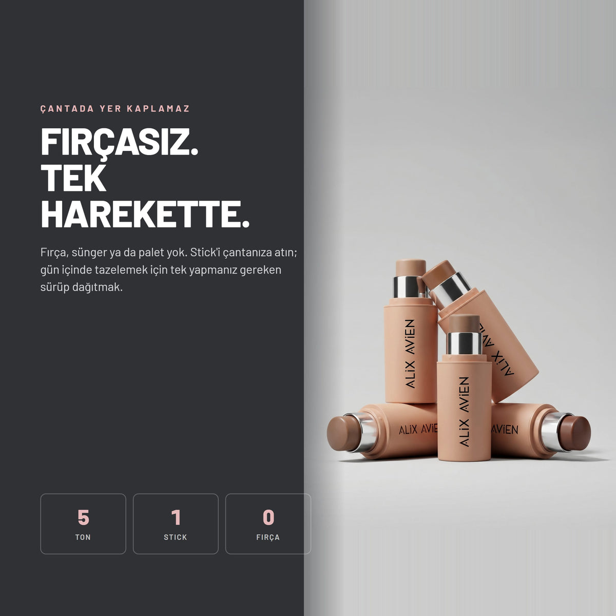 Stick Contour - Kremsi Dokulu Nemlendirici Stick Kontür | Alix Avien 