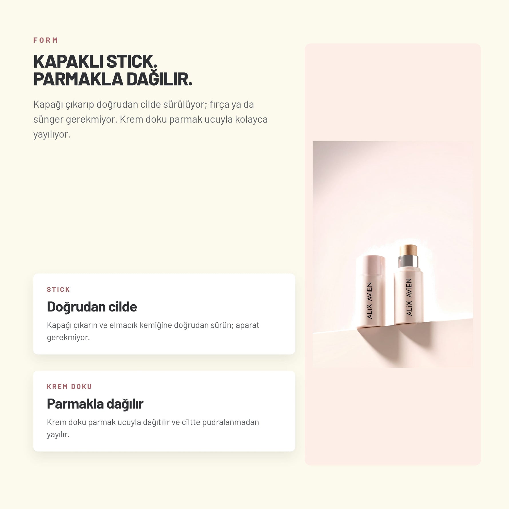 Stick Higlighter - Parlak Işıltılı Nemlendirici Krem Stick Aydınlatıcı | Alix Avien 