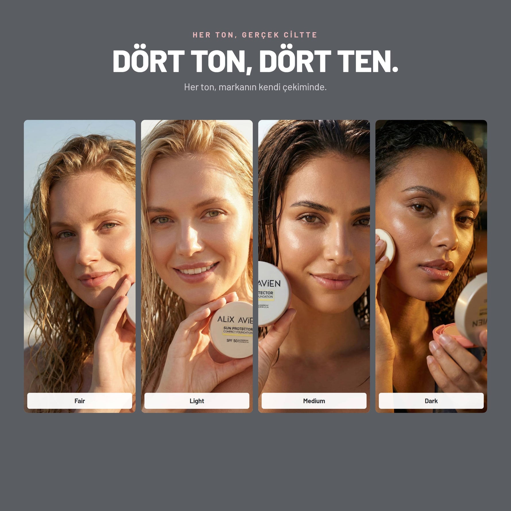 Compact Foundation - SPF 50 Korumalı Kompakt Fondöten | Alix Avien