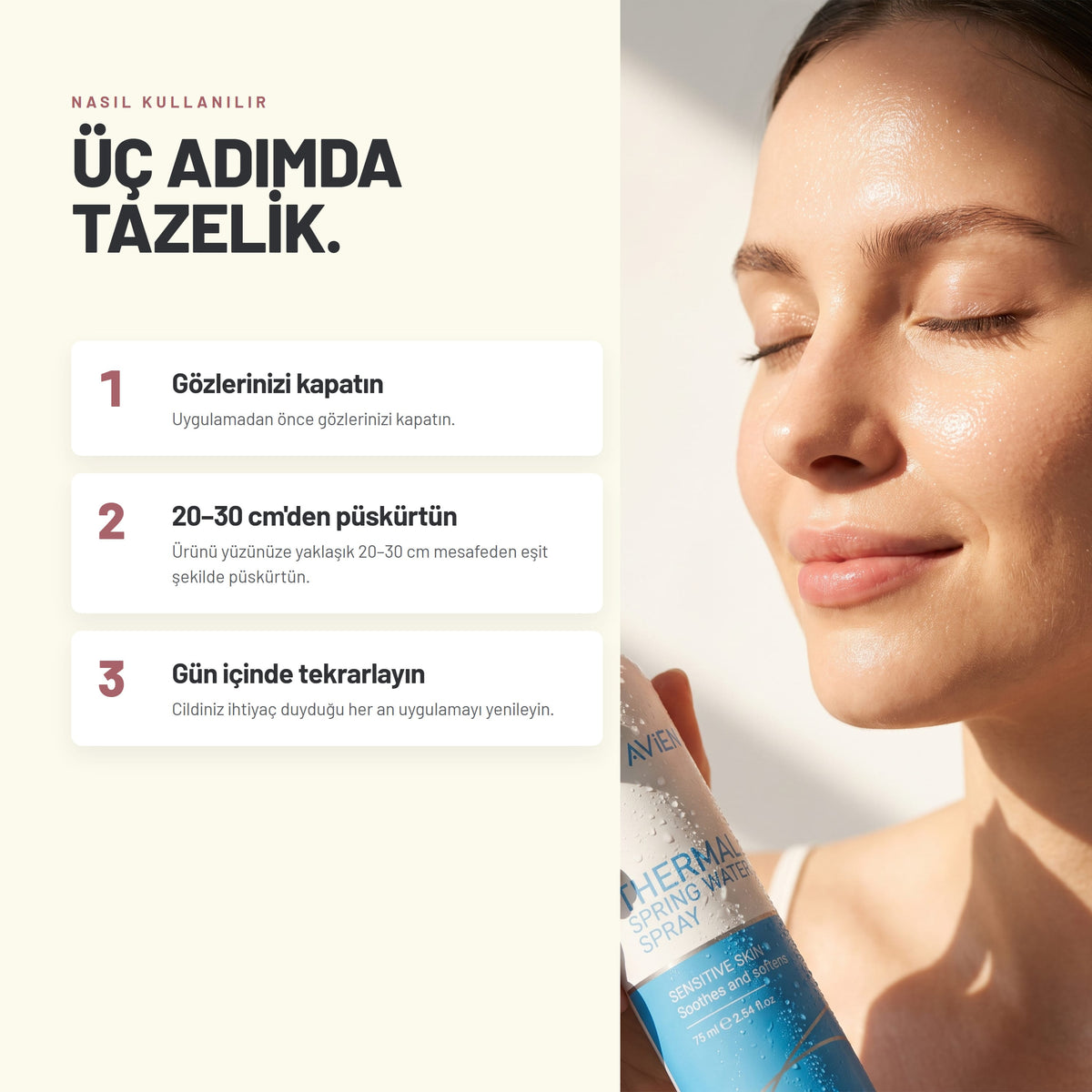 Ferahlatıcı Minerals İçerikli Termal Su Yüz Spreyi 75 ML | Alix Avien