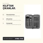 Alix Avien Mini Travel Makeup Brush Set ambalaj ve kutu içeriği - Sette ne var