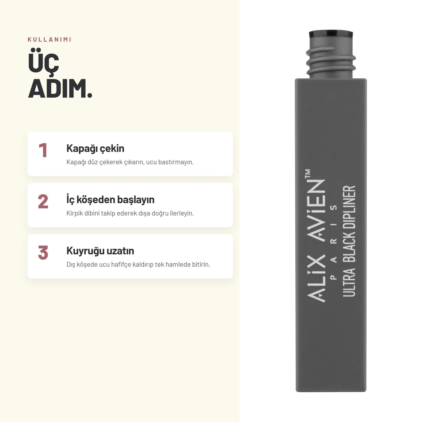 Ultra Black Dipliner - Yoğun Pigmetli Keçe Uçlu Dipliner | Alix Avien