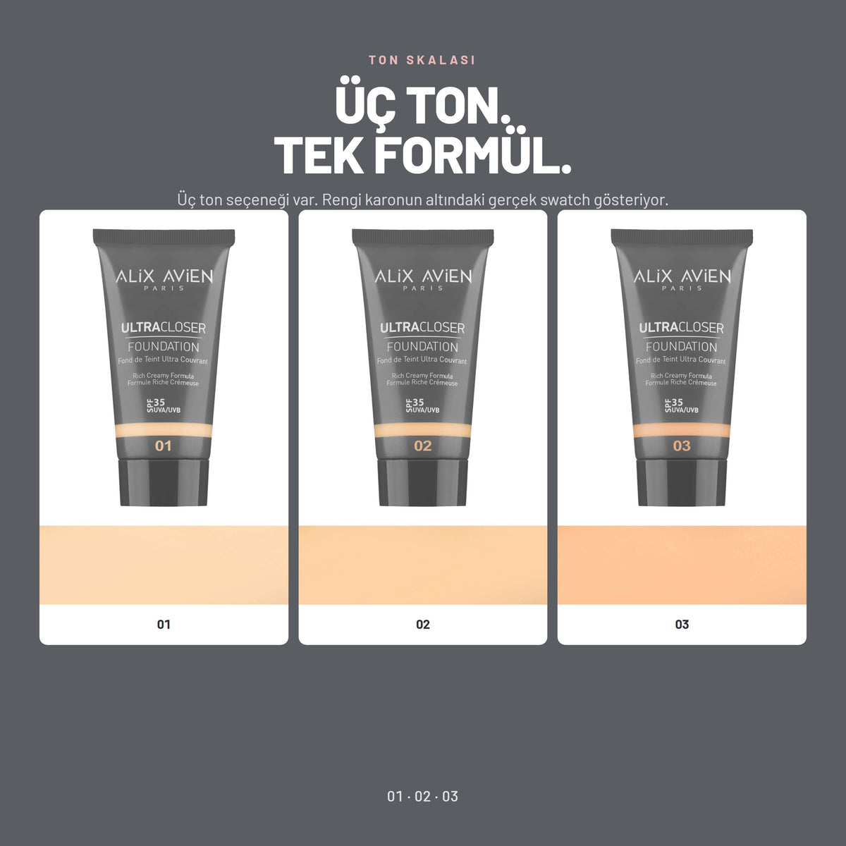 Ultracloser Foundation - Ultra Kapatıcı Fondöten | Alix Avien