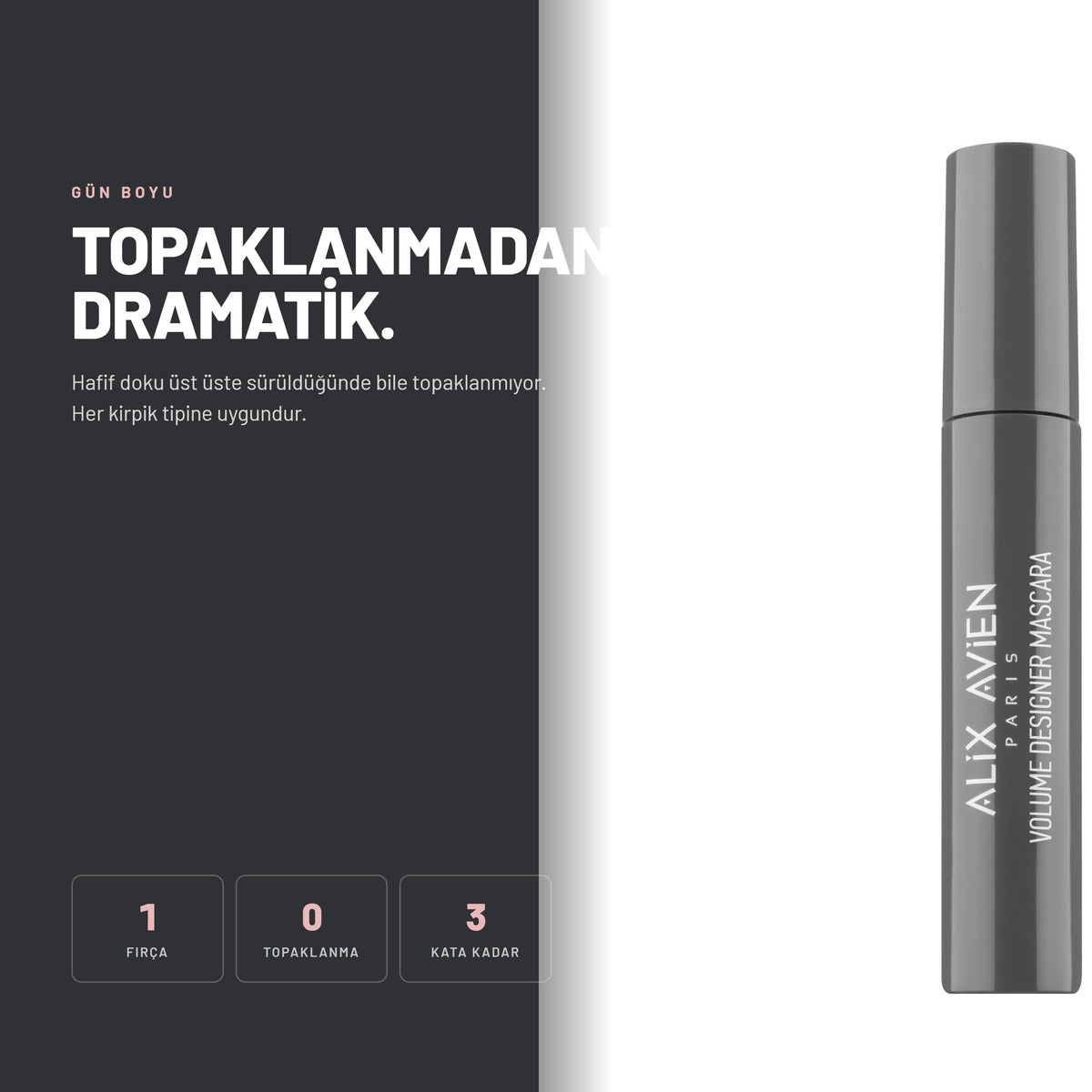 Volume Designer Mascara - Dolgunlaştırıcı Siyah Maskara | Alix Avien